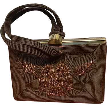 Vintage Corde Handbag with Beaded Design - image 1