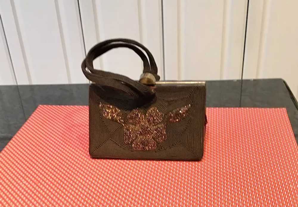 Vintage Corde Handbag with Beaded Design - image 2