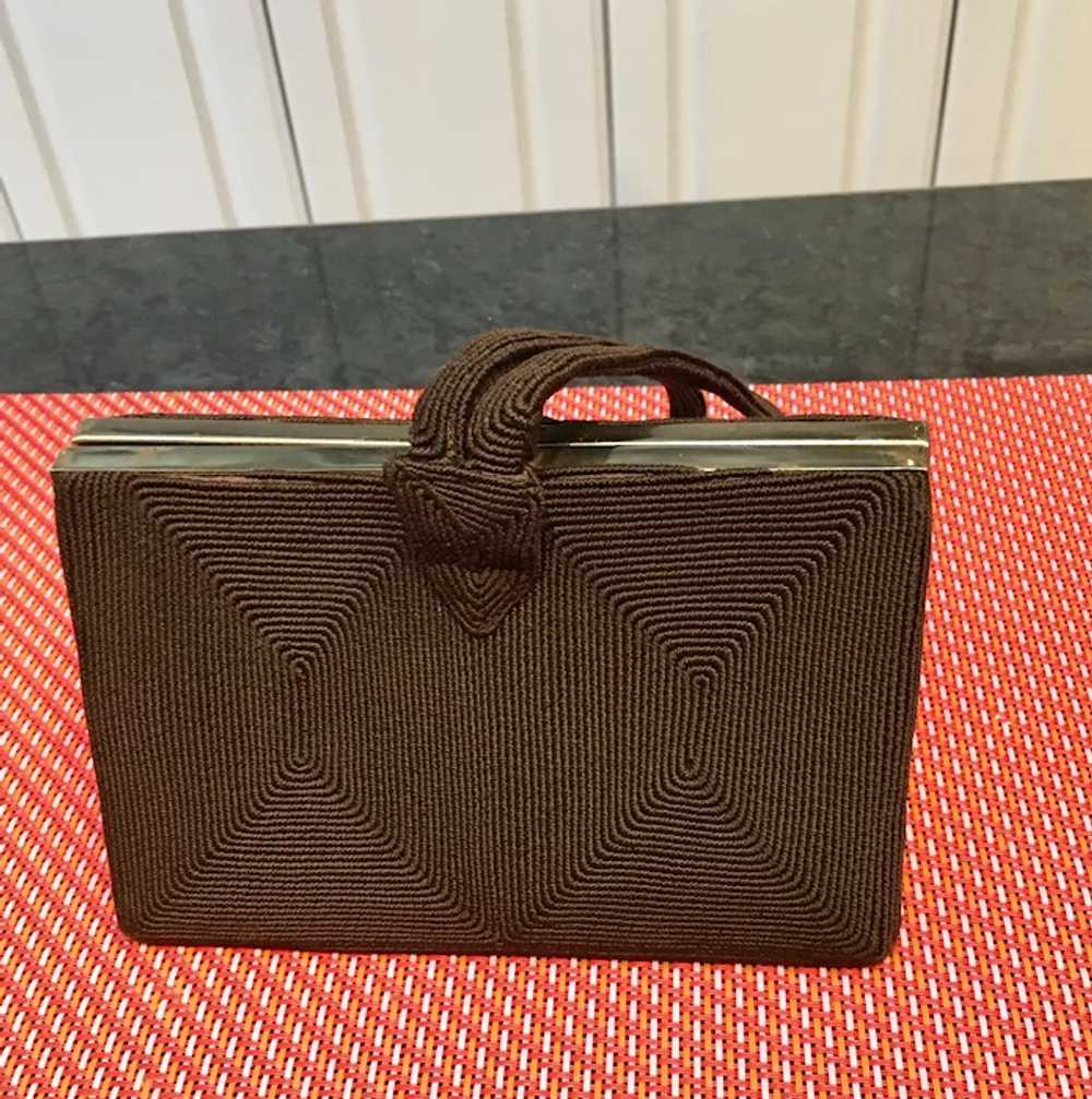 Vintage Corde Handbag with Beaded Design - image 3