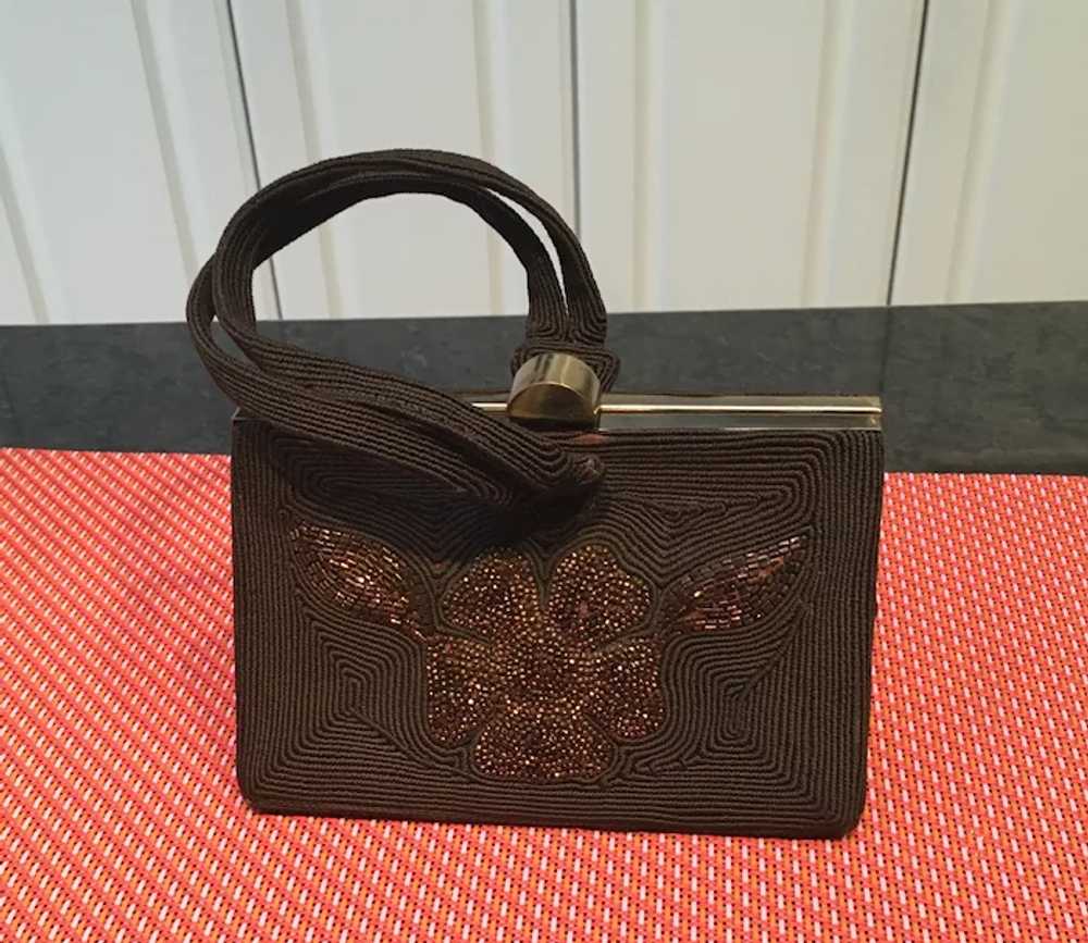 Vintage Corde Handbag with Beaded Design - image 4