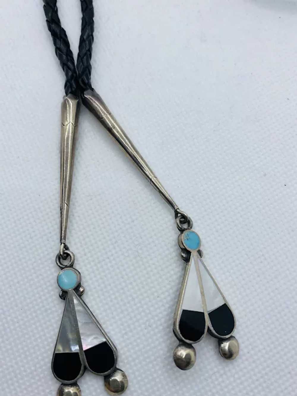 Zuni Sun Face Bolo Tie Native American MYRA TUCSON - image 2