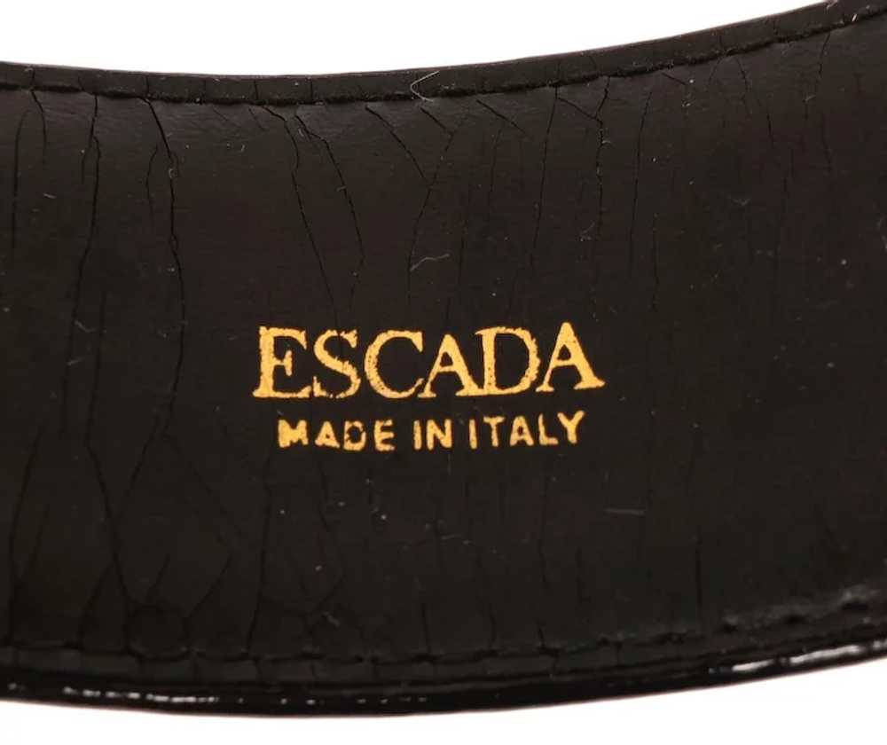 Vintage 80s Escada Gray Suede Leather Belt Ladies… - image 3