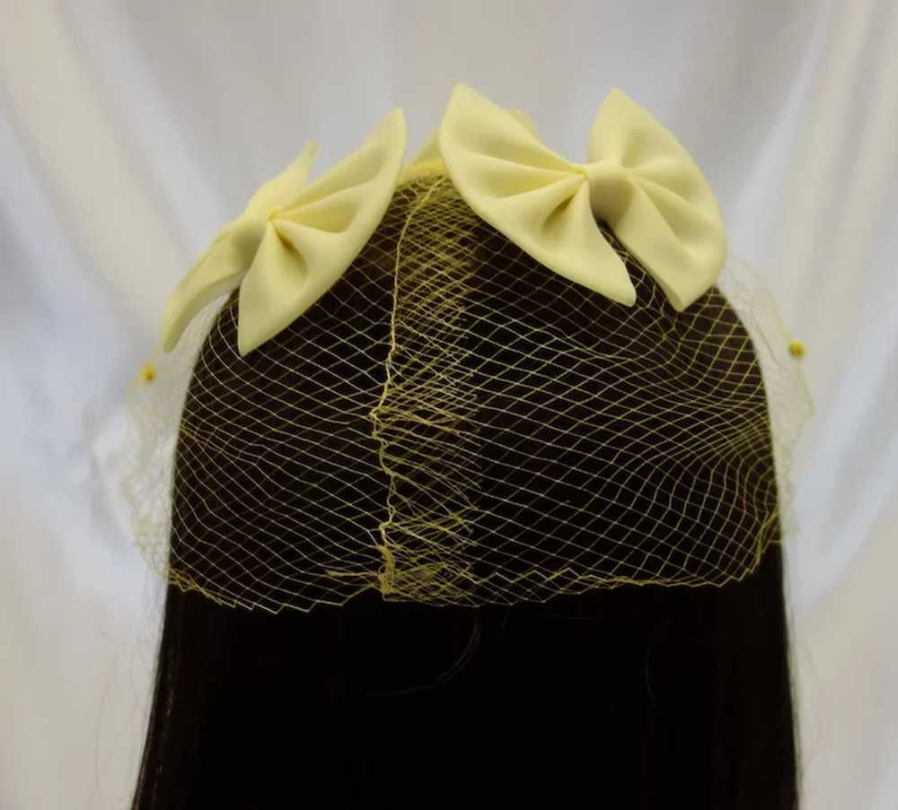 Vintage 1950's Yellow Whimsy or Church Hat - image 4