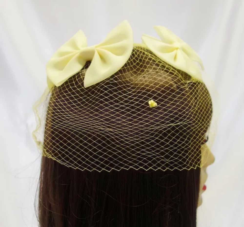 Vintage 1950's Yellow Whimsy or Church Hat - image 7