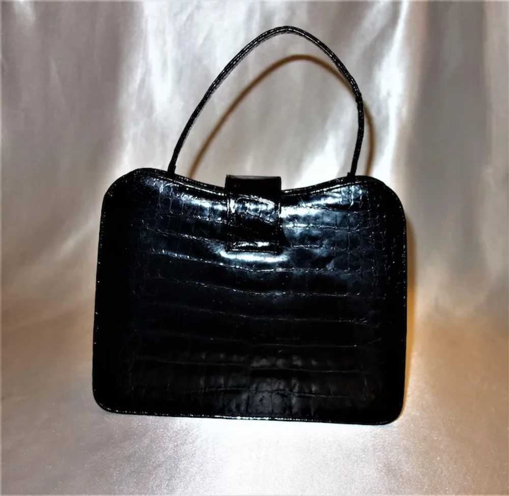 Elegant Baby Crocodile Handbag Made in France - image 3