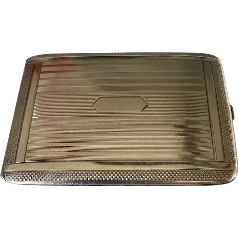 Art Deco Elgin Sterling Silver Cigarette Case - image 1