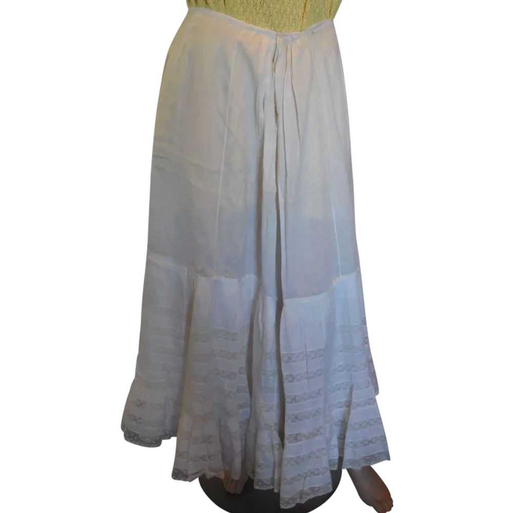 White Cotton Victorian Lawn Skirt - image 1