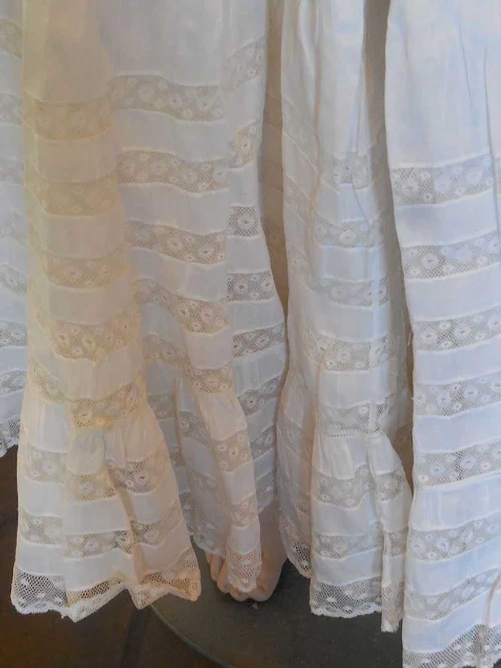 White Cotton Victorian Lawn Skirt - image 2