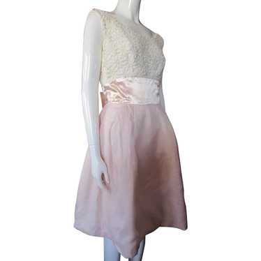 Sweet 1960 Era Dress Prom or Garden Party Pink & … - image 1