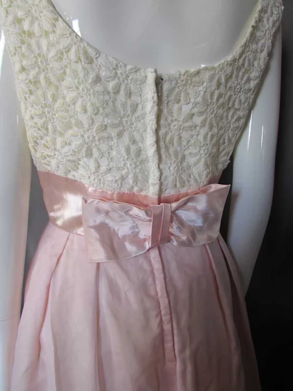 Sweet 1960 Era Dress Prom or Garden Party Pink & … - image 6