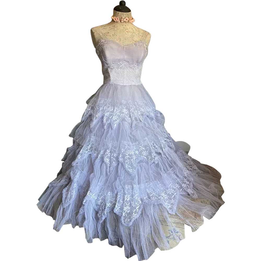 Bella Bordello Stunning Pastel Blue Dress Shabby … - image 1