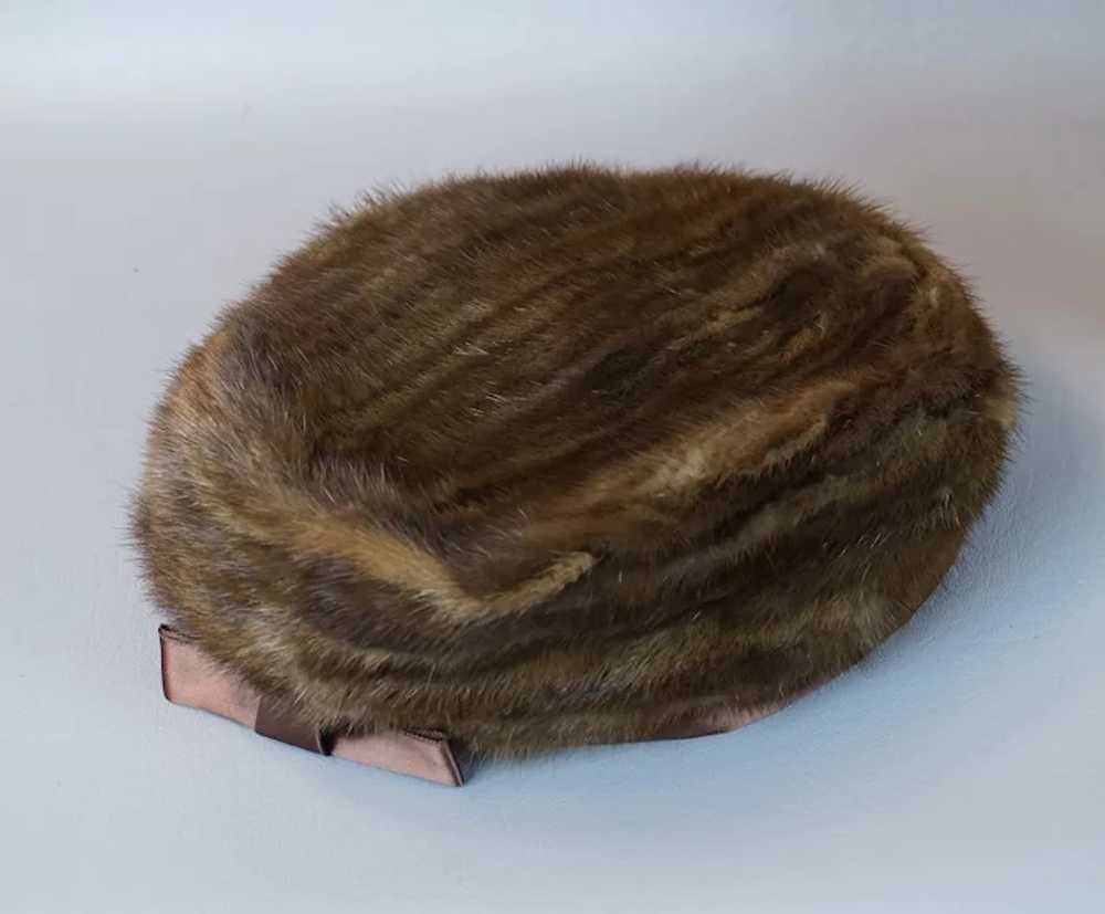 1960s Brown Mink Pillbox Hat by Christine - image 8