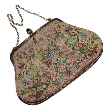 Hand Embroidered Pettipoint Evening Bag Cut Steel 