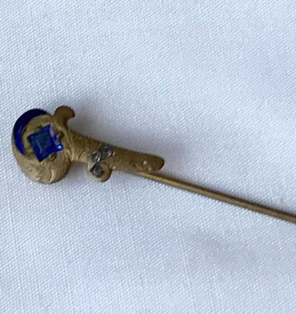 Vintage Blue Stones Stick Pin - image 2