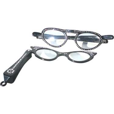 Pair of Ladies  Foldable Rhinestone Reader Glasses