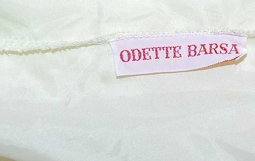 1950s Odette Barsa ~ Yellow Nylon Lace Peignoir R… - image 9
