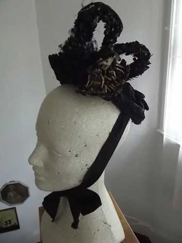 Early Elaborate  Mourning Hat