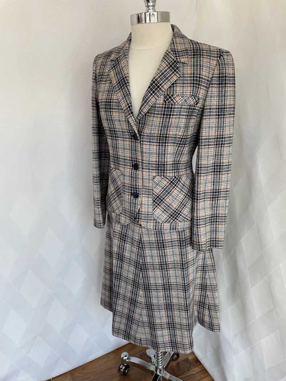 1960s Pendleton Wool Plaid Suit, Jacket and Skirt - image 2