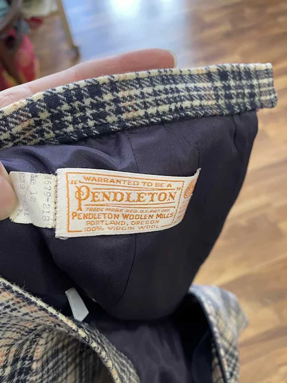 1960s Pendleton Wool Plaid Suit, Jacket and Skirt - image 9