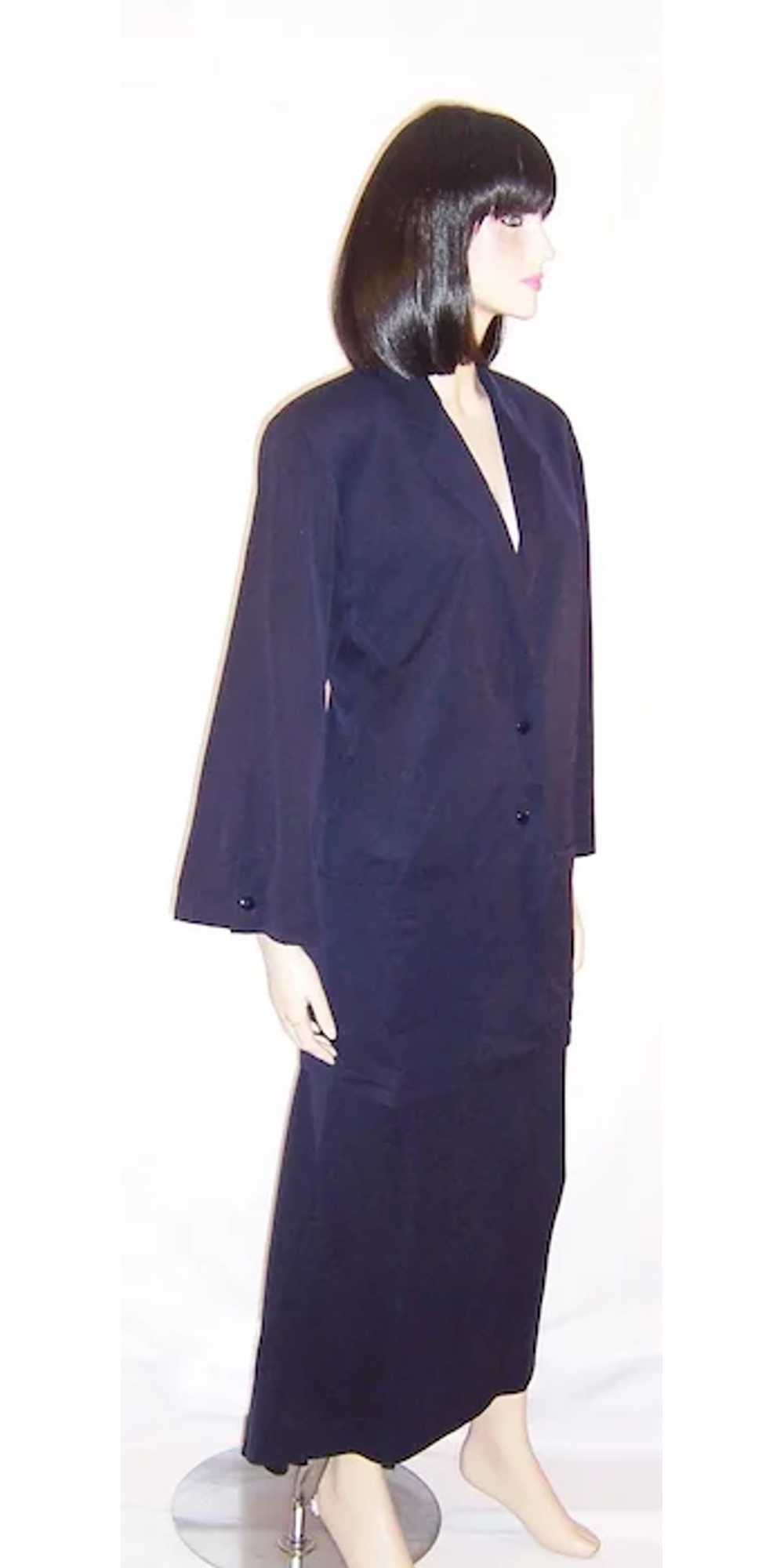 Early Claude Montana Midnight Navy Suit with Modi… - image 2