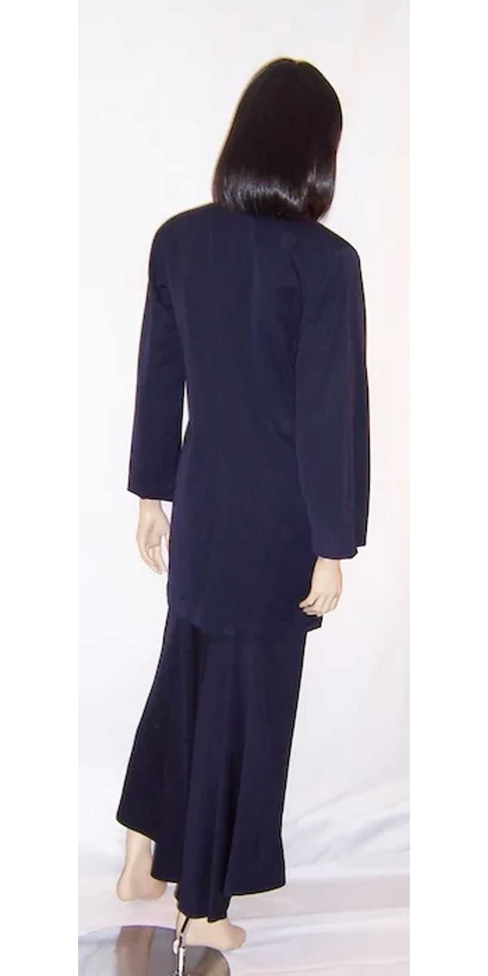 Early Claude Montana Midnight Navy Suit with Modi… - image 3