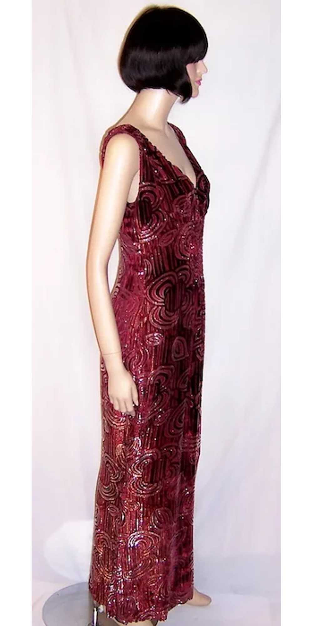 Amazingly Beautiful Escada Voided Silk Velvet Gow… - image 2