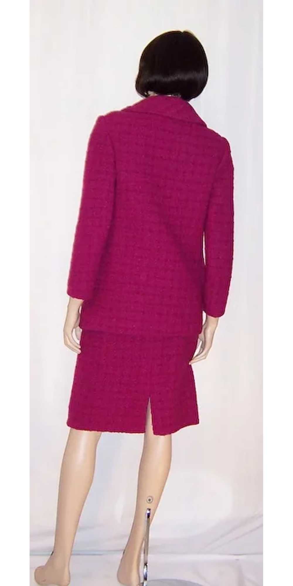 Stylish & Gorgeous Red Raspberry Nubby Woolen Suit - image 3