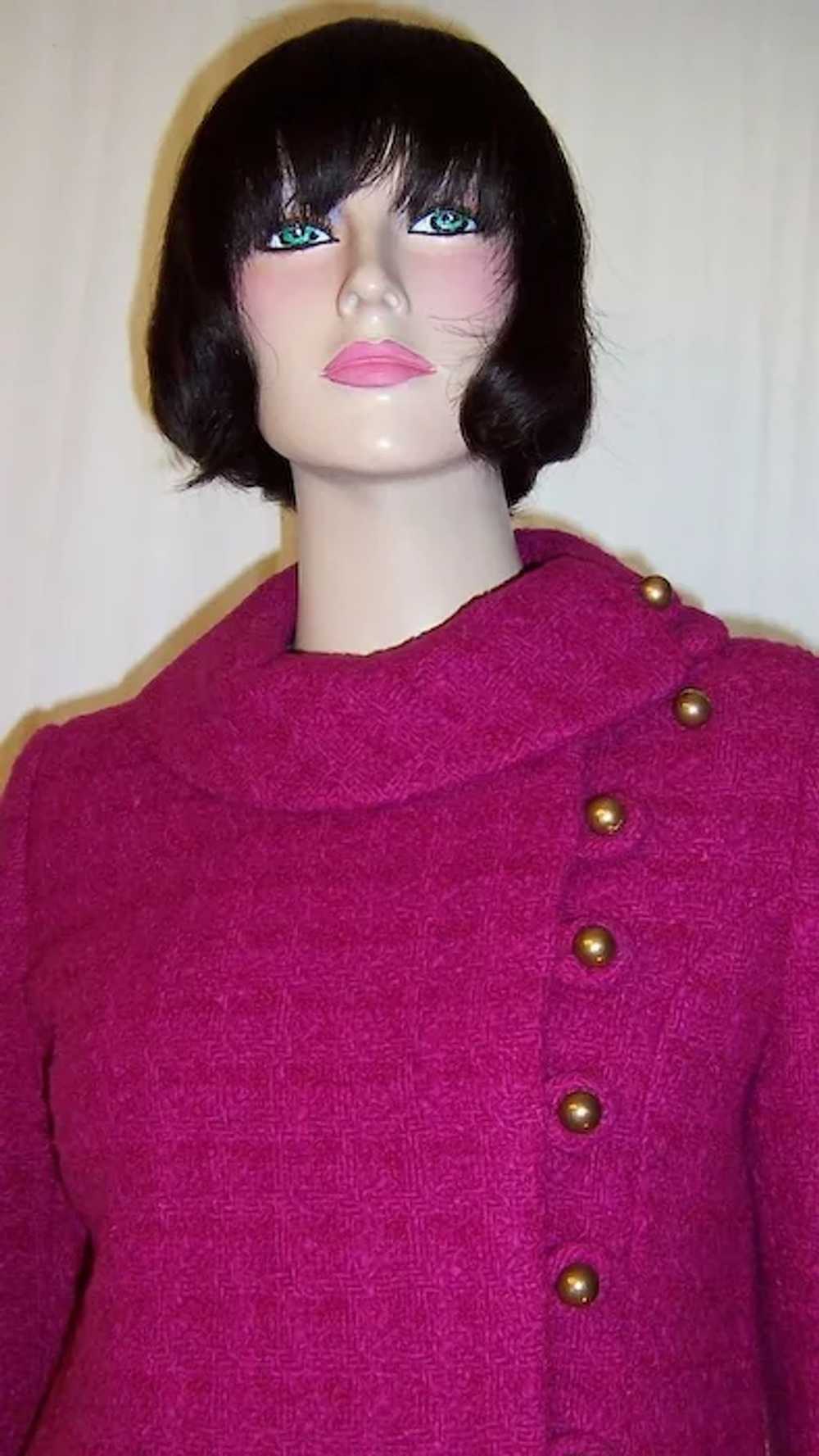 Stylish & Gorgeous Red Raspberry Nubby Woolen Suit - image 5