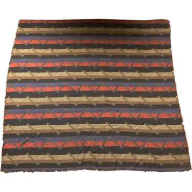 Great Reversible Brown, Blue, Red, Cotton/Wool Sc… - image 1