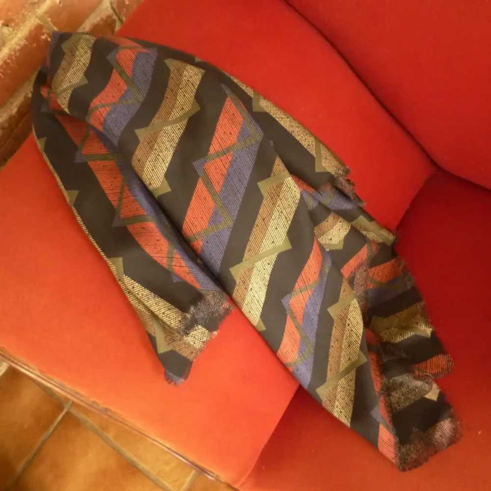 Great Reversible Brown, Blue, Red, Cotton/Wool Sc… - image 5