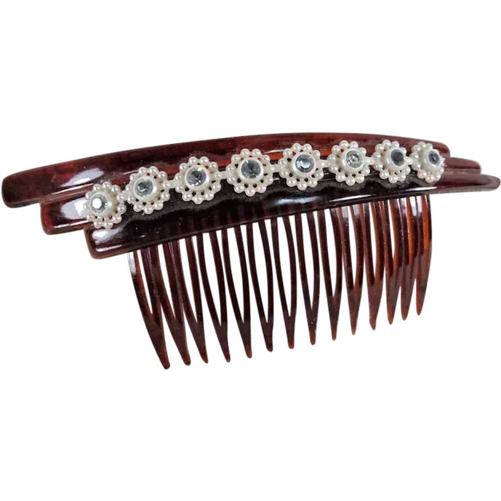 BEAUTIFUL Vintage Hair Comb, Lovely ART DECO Desi… - image 1