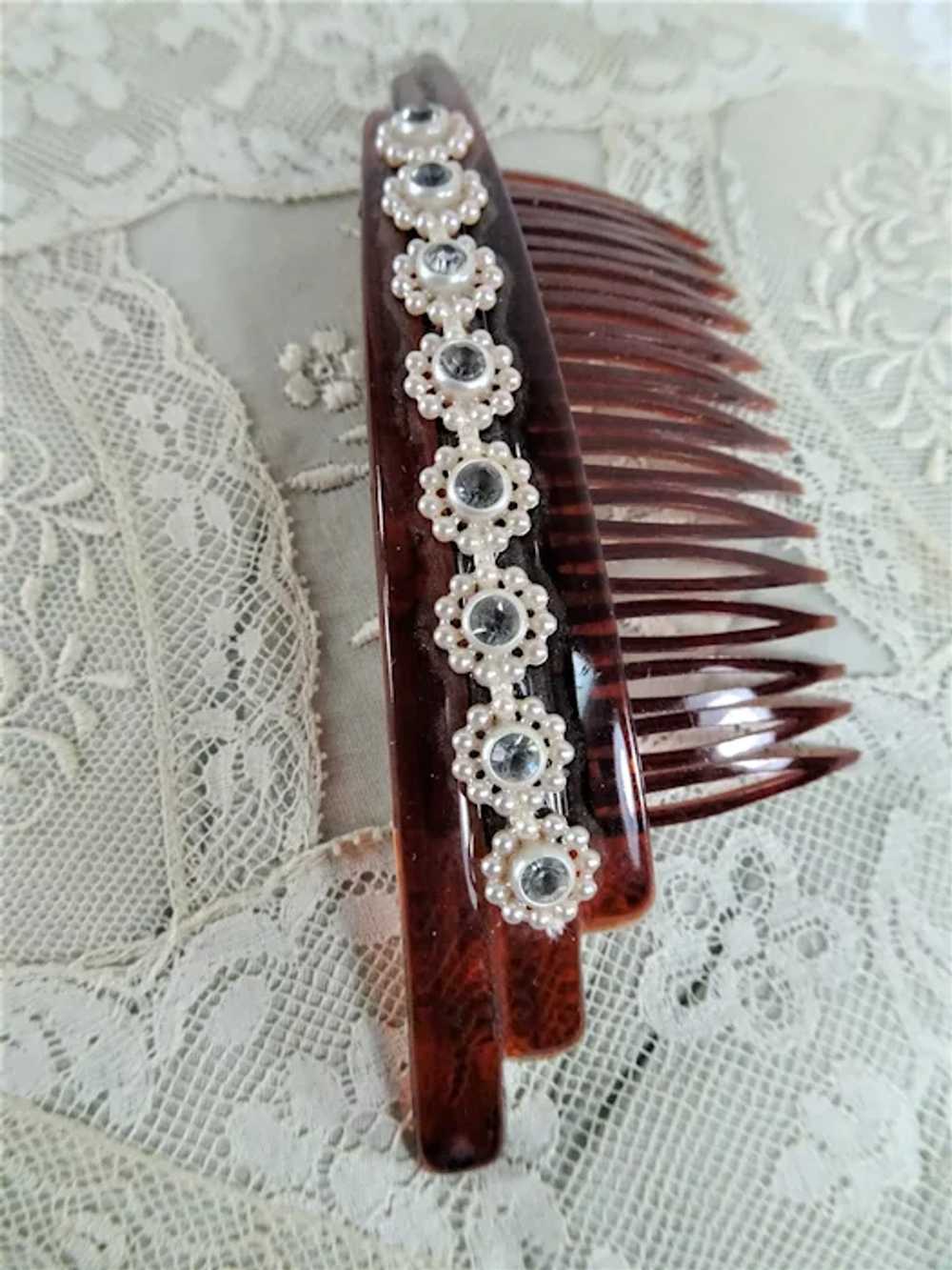 BEAUTIFUL Vintage Hair Comb, Lovely ART DECO Desi… - image 2