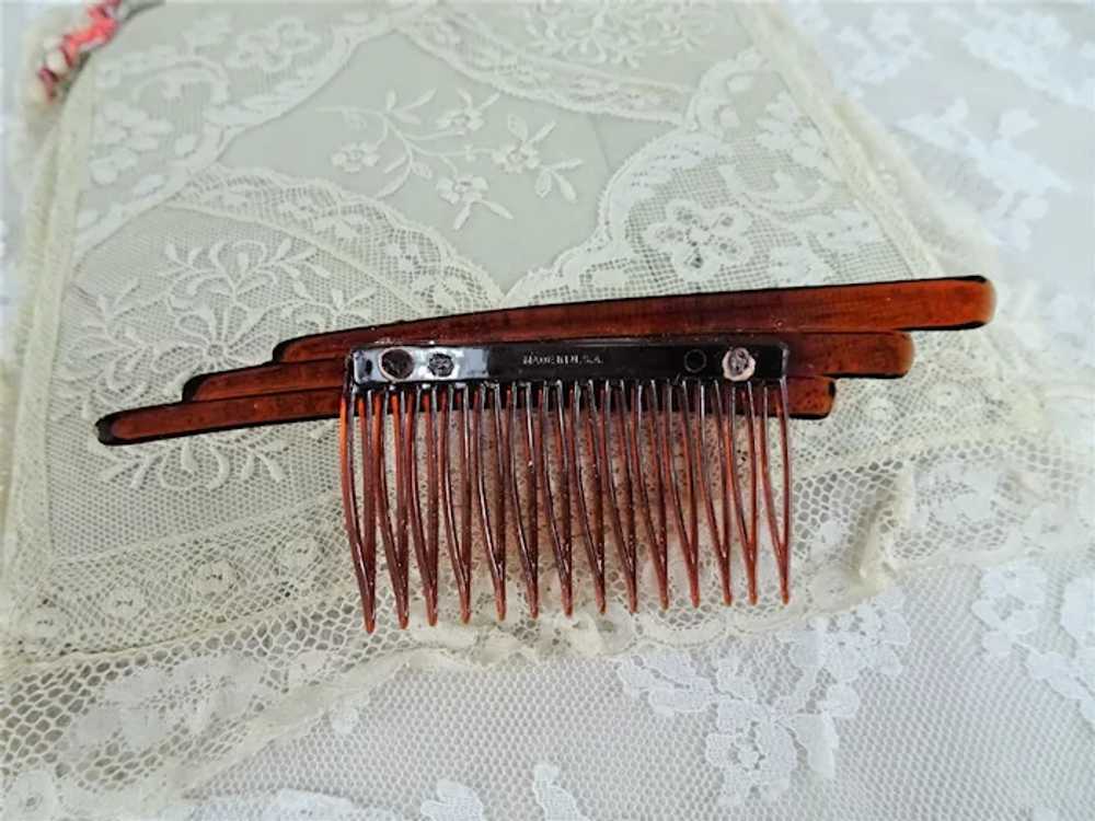 BEAUTIFUL Vintage Hair Comb, Lovely ART DECO Desi… - image 3