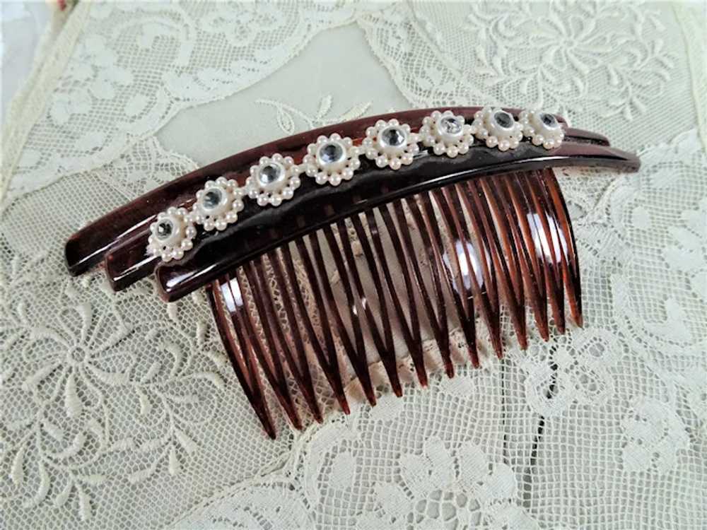 BEAUTIFUL Vintage Hair Comb, Lovely ART DECO Desi… - image 4