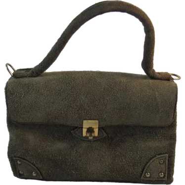 Suzanne Designs for Etienne Aigner Green Suede Ac… - image 1