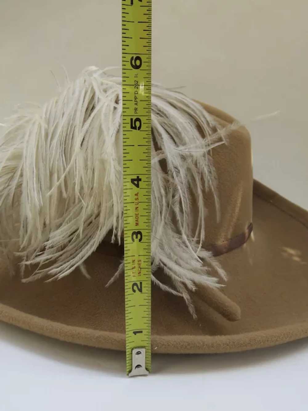 Vintage Marshall Fields Hat with Feather Musketee… - image 8