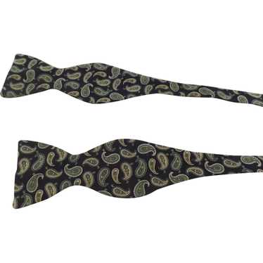 Vintage 1970's Adjustable Silk Bow Tie Paul Stuar… - image 1