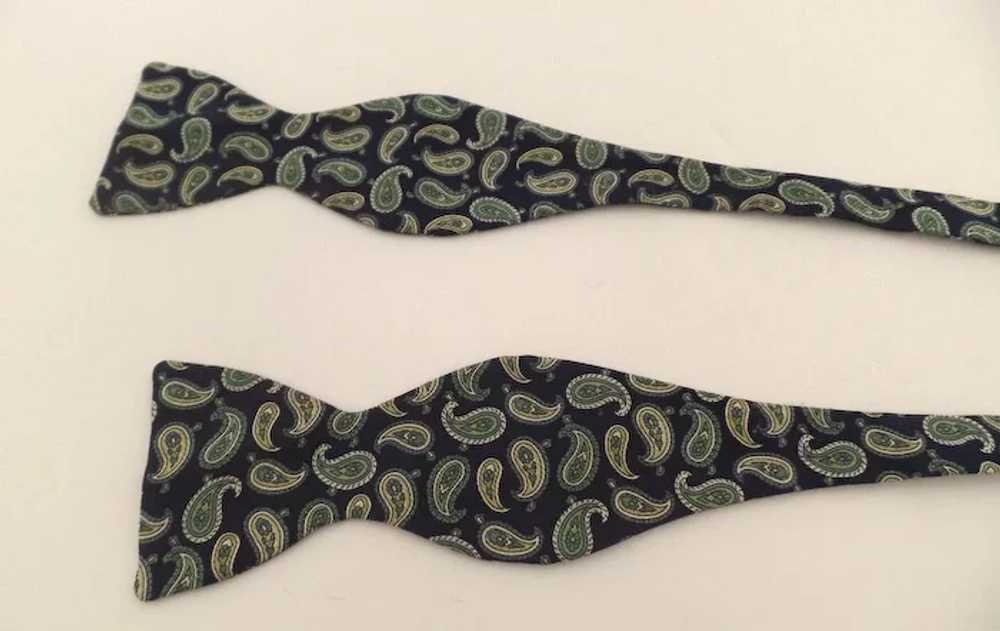 Vintage 1970's Adjustable Silk Bow Tie Paul Stuar… - image 6