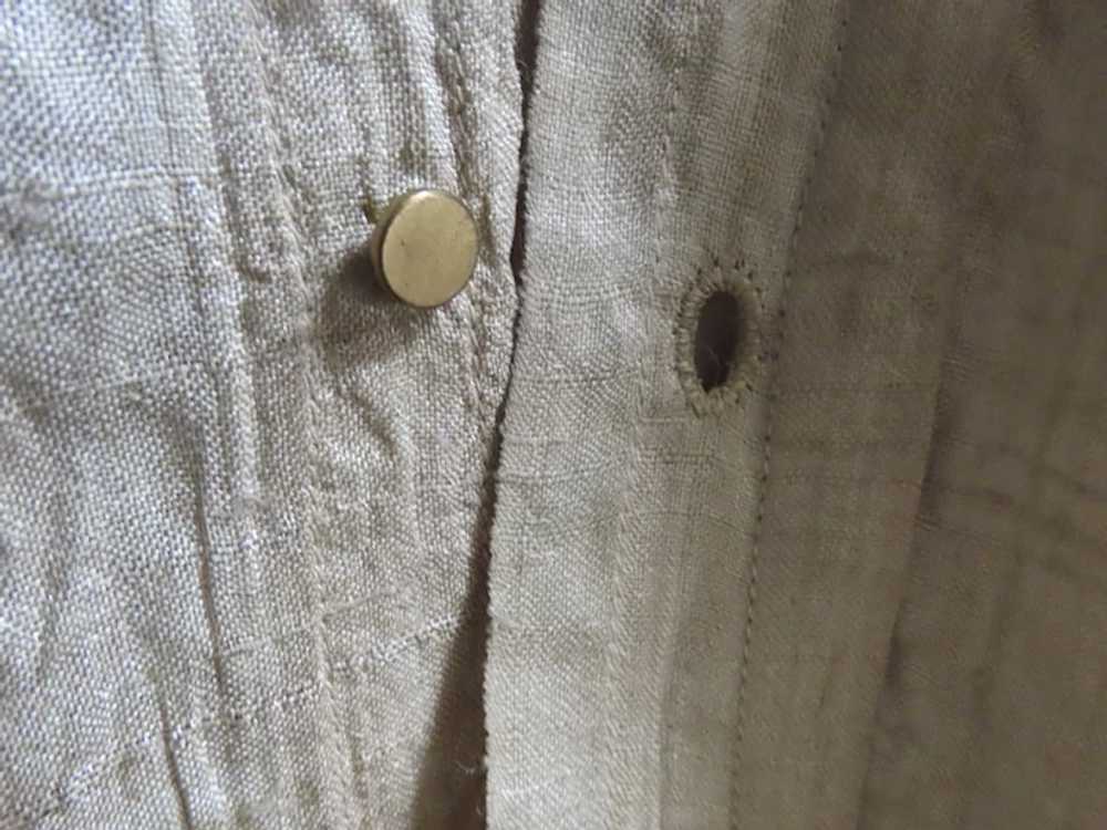 Shirt Waist Blouse in Raw Silk Front Pocket c 189… - image 5