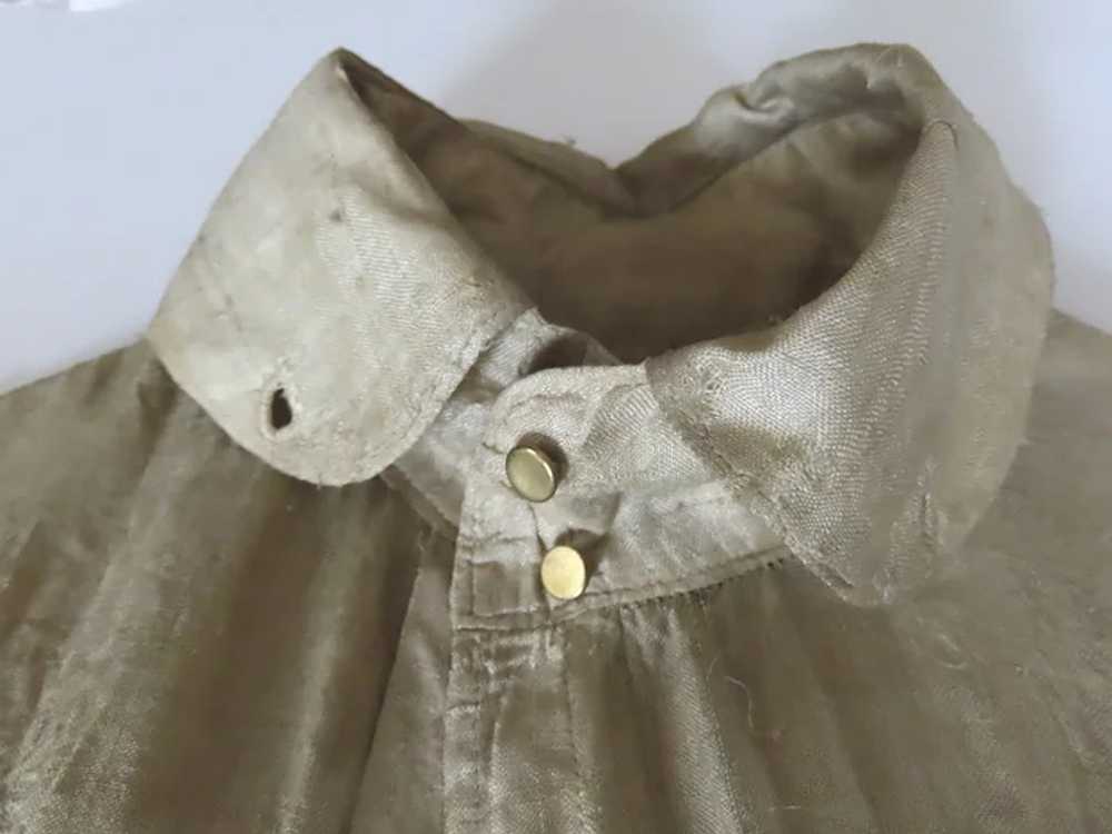 Shirt Waist Blouse in Raw Silk Front Pocket c 189… - image 8