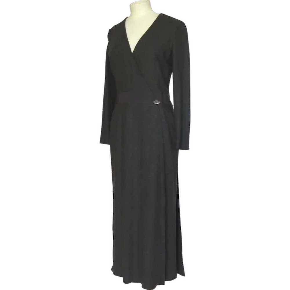 100% Cashmere Chanel Long Sleeve Long Dress - image 1