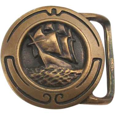 1974 Glory of the Sea Solid Brass Belt Buckle by … - image 1