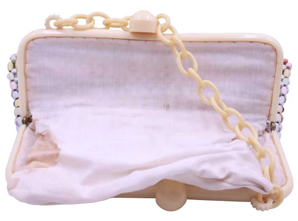 Purse Czech Suzanne Brand Beaded Handbag Wooden B… - image 8
