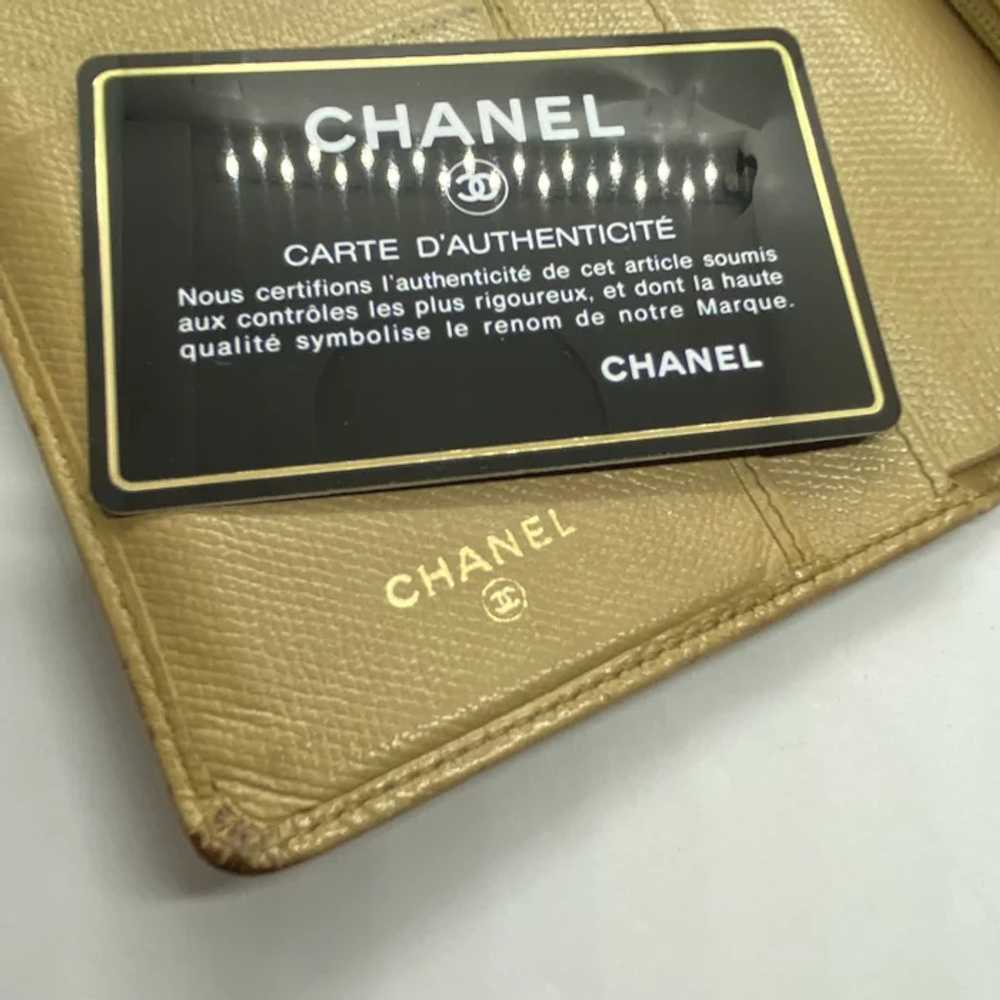 Pre-owned Authentic CHANEL Tan / Yellowish Leathe… - image 4