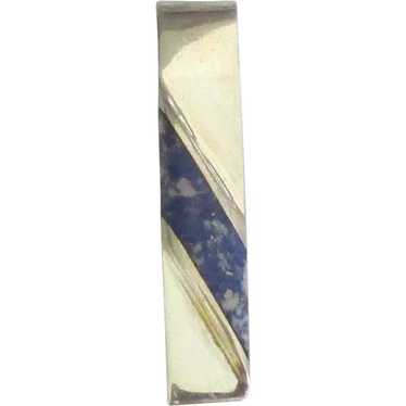 Handsome Vintage Sterling Sodalite Taxco Tie or M… - image 1