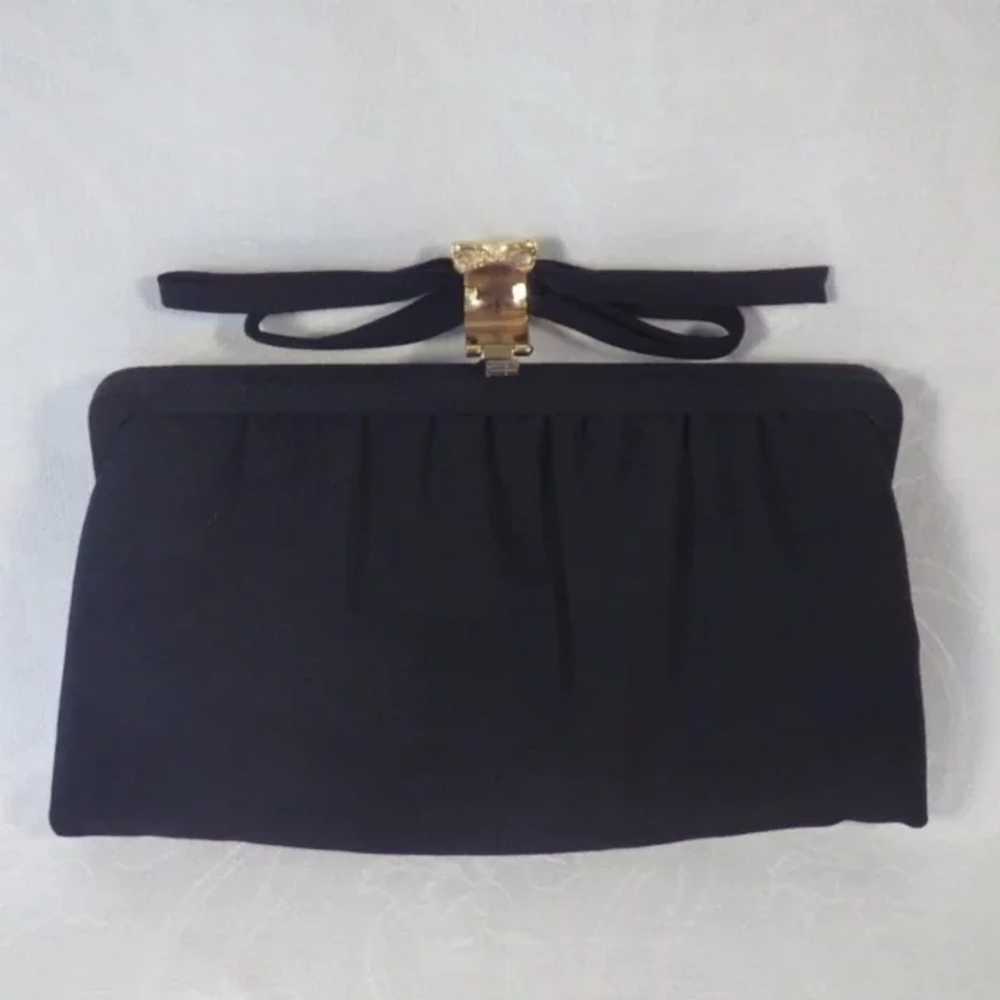 vintage black beaded evening bag 1950s WALBORG paisley clutch handbag –  Retro Trend Vintage