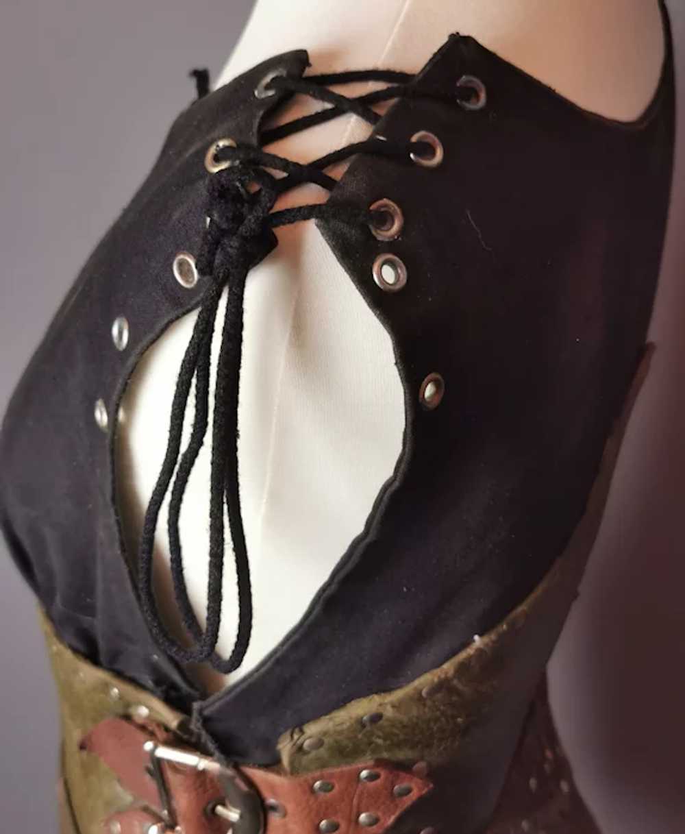 Vintage womens leather warrior costume, Larp, Med… - image 11