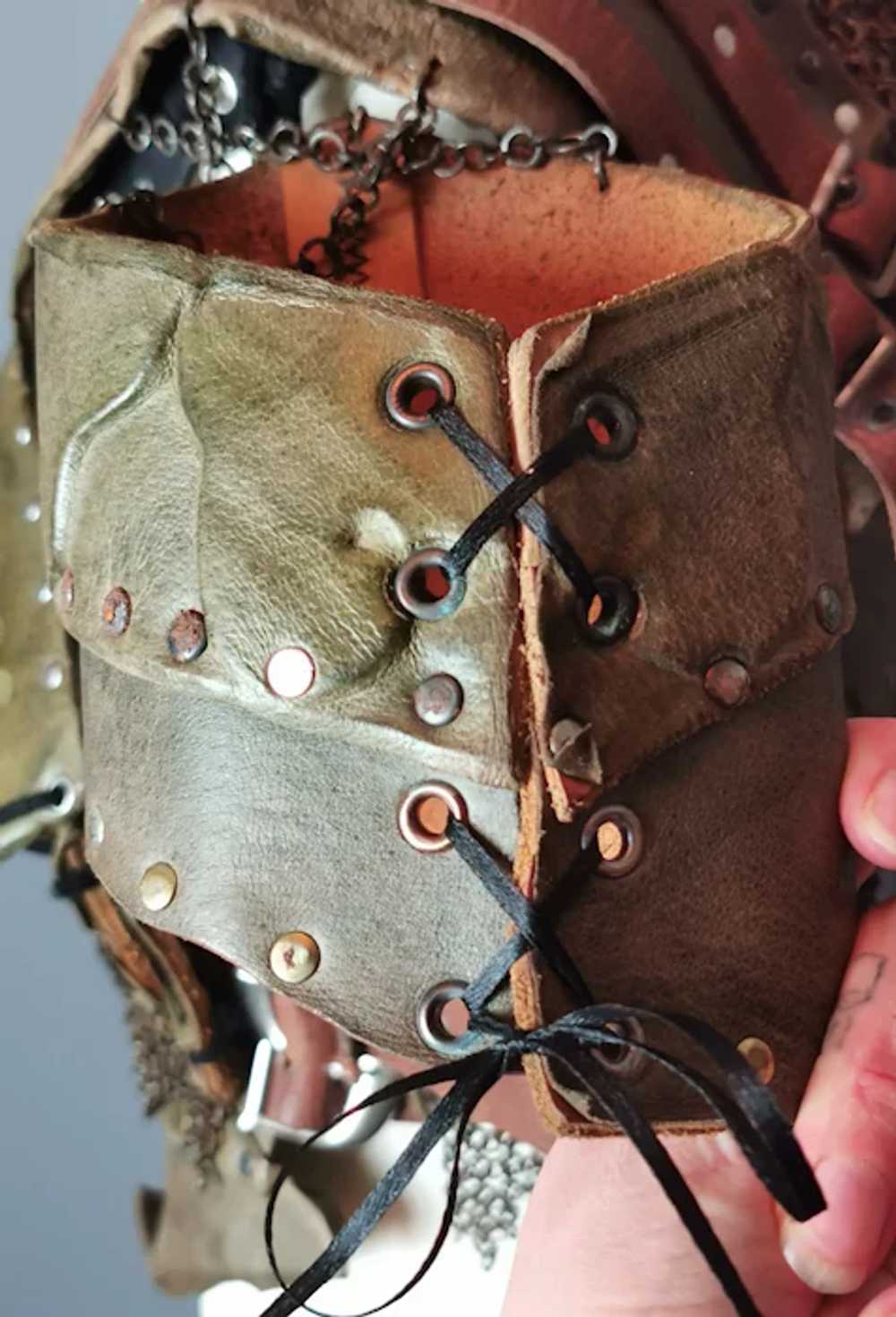 Vintage womens leather warrior costume, Larp, Med… - image 9
