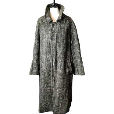 Vintage mens Burberry Irish Tweed overcoat, c1980s - image 1