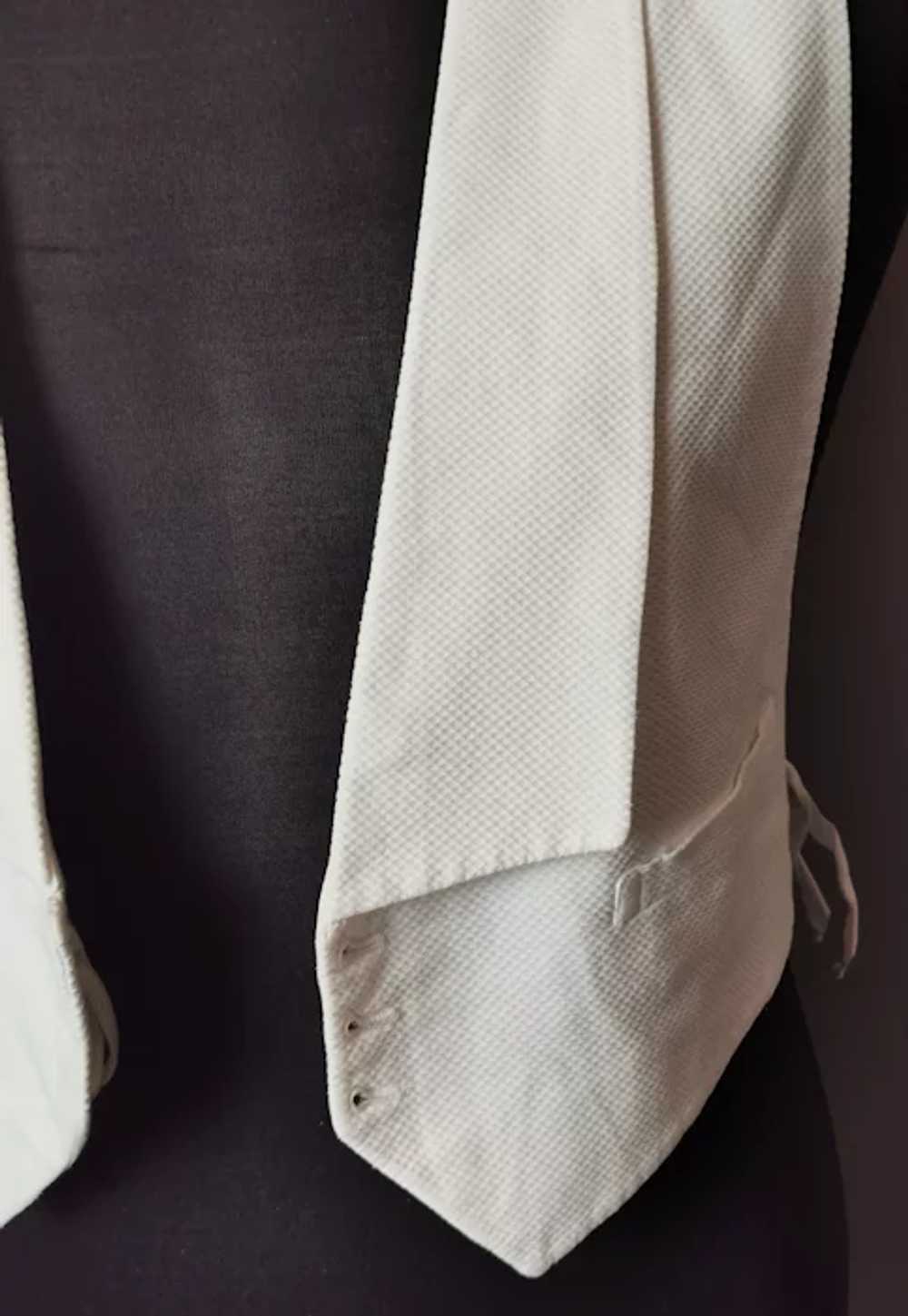 Vintage c1930s gents white waistcoat - image 3